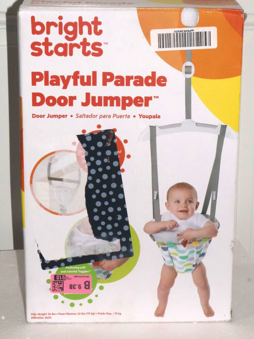 Bright Starts Playful Parade Door Jumper 6M+ Adjustable Portable